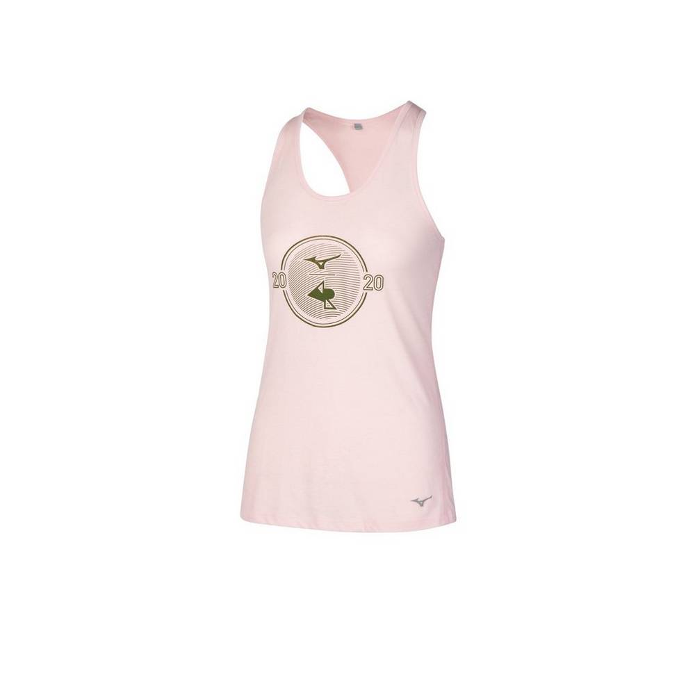 Camiseta De Tirantes Mizuno April Ross Vision Graphic Mujer Rosas Baratas NYLV-35126